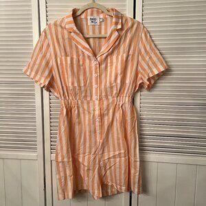 Princess Polly Women's Etta Romper Orange Stripe Size US 6 (Never Worn)